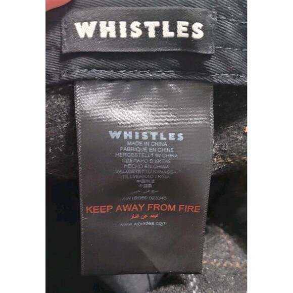 Whistles Dark Grey Wool Flannel Hat Baseball Cap Adjustable Strap Gray - Picture 5 of 5